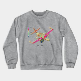 Fasbytes Aviation airplane Pilot Stress Velocity Engineer Crewneck Sweatshirt